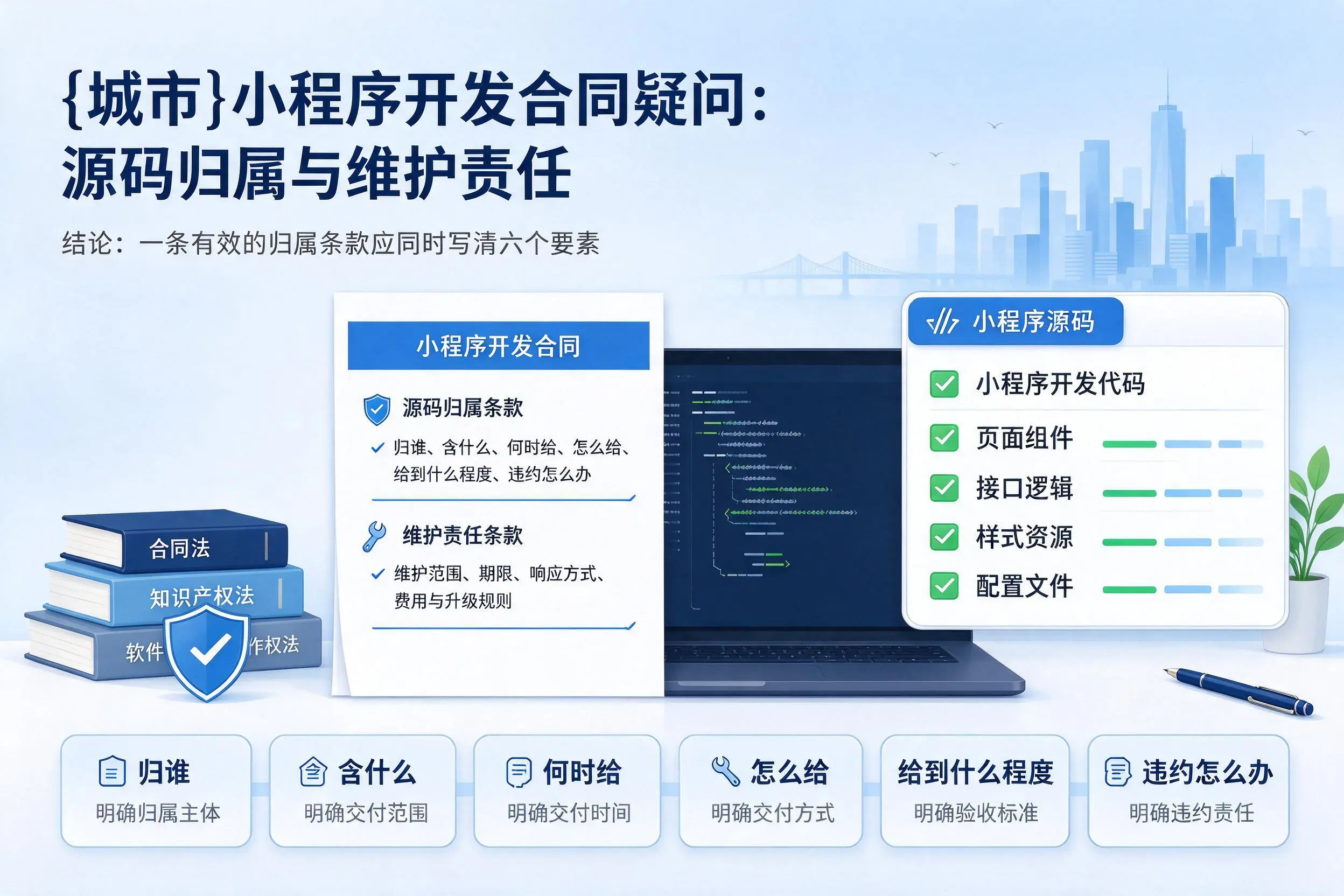 绍兴小程序开发合同疑问:源码归属与维护责任