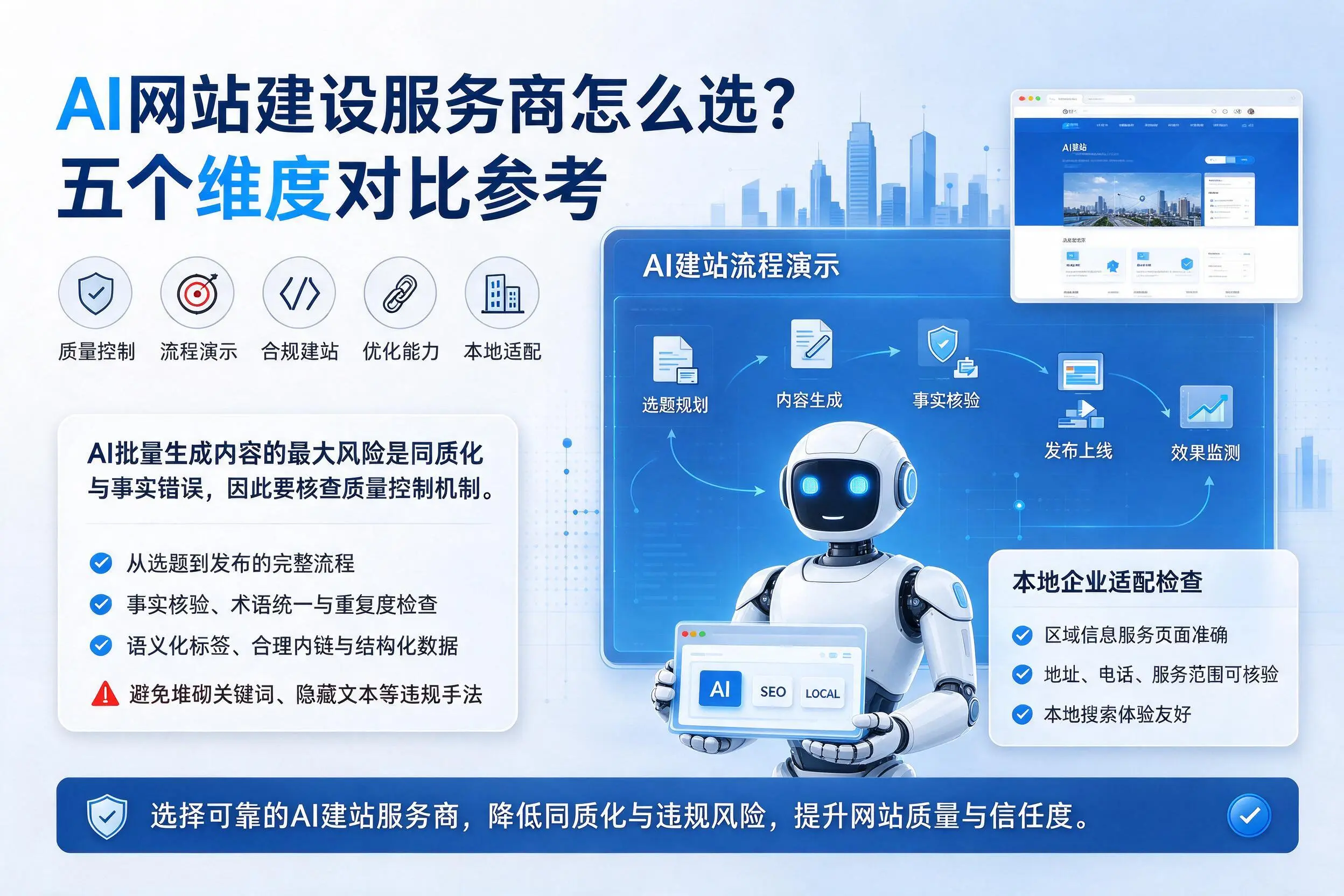 绍兴AI网站建设服务商怎么选？五个维度对比参考